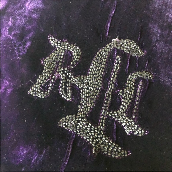 Purple Velvet Scarf - Picture 5 of 5